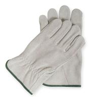 2MCZ3 Drivers Gloves, Split Leather, Gray, 2XL, PR