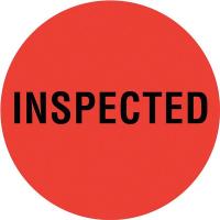 16U933 Inventory Control Label, Red, PK 1000