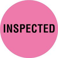 16U936 Inventory Control Label, Pink, PK 1000