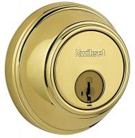 5PHJ3 Key Control Deadbolt, Polished Brass