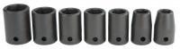 5PZN5 Univ Impact Socket Set, 1/2 Dr, SAE, 7 Pc
