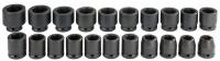 5PZN7 Univ Impact Socket Set, 3/4Dr, Metric, 21Pc