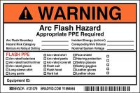 5RB61 Arc Flash Protection Label, 6 In. W, PK 5