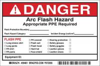 5RB62 Arc Flash Protection Label, 6 In. W, PK 5