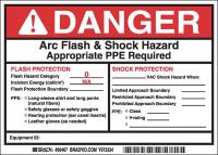 5RB68 Arc Flash Protection Label, 5 In. H, PK 5