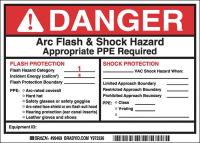 5RB70 Arc Flash Protection Label, 5 In. H, PK 5