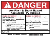 5RB72 Arc Flash Protection Label, 5 In. H, PK 5