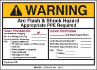 5RB73 Arc Flash Protection Label, 5 In. H, PK 5