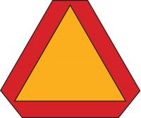 5RB81 Slow Moving Vehicle Sign, 14 x 16In, ORN/R