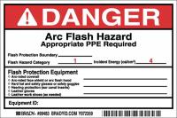 5RB90 Arc Flash Protection Label, 4 In. H, PK 5