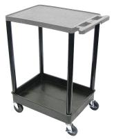 5RCR4 Utility Cart, 200 lb. Cap., PE, 3 Shelves