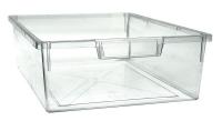 5RCY8 Double Storage Tray, Clear, L 18 1/2
