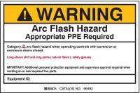 5RE18 Arc Flash Protection Label, 6 In. W, PK 5