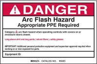 5RE20 Arc Flash Protection Label, 6 In. W, PK 5