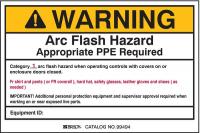 5RE22 Arc Flash Protection Label, 6 In. W, PK 5