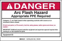 5RE24 Arc Flash Protection Label, 6 In. W, PK 5