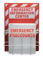 5RE38 Emergency Information Center, 4-1/2 In. D