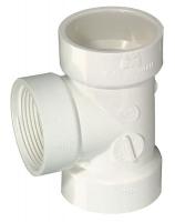 5REC3 Flush Cleanout Tee, 1-1/2 In, PVC