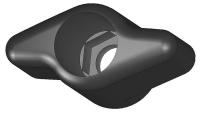 5REG9 Snap Lock T Knob, 1-1/8, Thru, #10