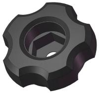 5REH7 Snap Lock Fluted Knob, 1-3/4, Thru, 3/8