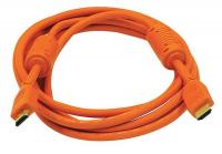 5RFF6 HDMI Cable, High Speed, Orange, 10ft., 28AWG