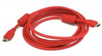 5RFF8 HDMI Cable, High Speed, Red, 10ft., 28AWG