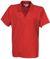 5RPH6 Women&#39;s  Knit Shirt, M, Metro Red