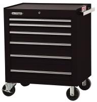 5RRJ0 Rolling Cabinet, 34 In, 6 Dr, Black