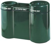 5RUN3 Recycling Receptacle, Four Open Top