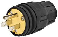 5RVU6 Watertight Plug Nema 5-15P, 15A/125V, Bk