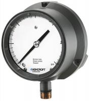 6WZV6 Pressure Gauge, 4 1/2 In, 30 hg to 60 psi