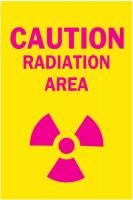 1M348 Caution Radiation Sign, 14 x 10In, ENG
