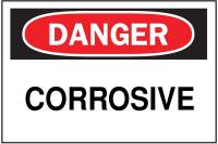 5T124 Danger Sign, 10 x 14In, R and BK/WHT, CRSV