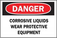 5T125 Danger Sign, 10 x 14In, R and BK/WHT, ENG