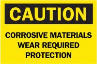 1M038 Caution Sign, 10 x 14In, BK/YEL, ENG, Text