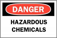 1M114 Danger Sign, 10 x 14In, R and BK/WHT, AL