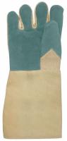 5T359 Heat Resistant Gloves, Tan, L, Leather, PR