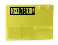 5TA73 Lockout Board, Unfilled, Yellow