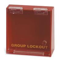 5TB19 Group Lockout Box, 3 Locks Max, Red