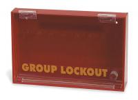 5TB20 Group Lockout Box, 10 Locks Max, Red