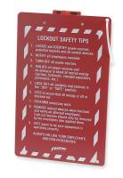 5TB26 Lockout Clipboard, Red