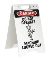 5TB30 Danger Security Sign, 20 x 12In, POL THN