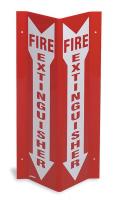 5TB43 Fire Extinguisher Sign, 18 x 8-1/2In, FEXT