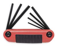 5TH11 Hex Key Set, 0.050 - 5/32 In, Fold-Up, Long