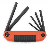 5TH13 Hex Key Set, 5/32 - 3/8 In., Fold-Up