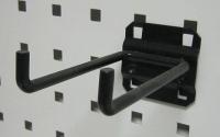 5TPL2 Double Rod Pegboard Hook, 4 In, PK5