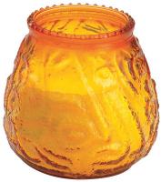 5UDT8 Glass Candle, Amber, 60 Hours, PK 15