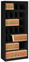5UEZ3 Open Fixed File, Black, 7 Shelves