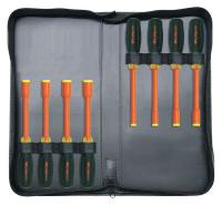 5UFY5 Ins Nut Driver Set, 3/16-9/16 In, 8 Pc