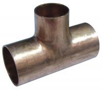 5UGE1 Reducing Tee, 1 x 3/4 x 1/2 In, Copper